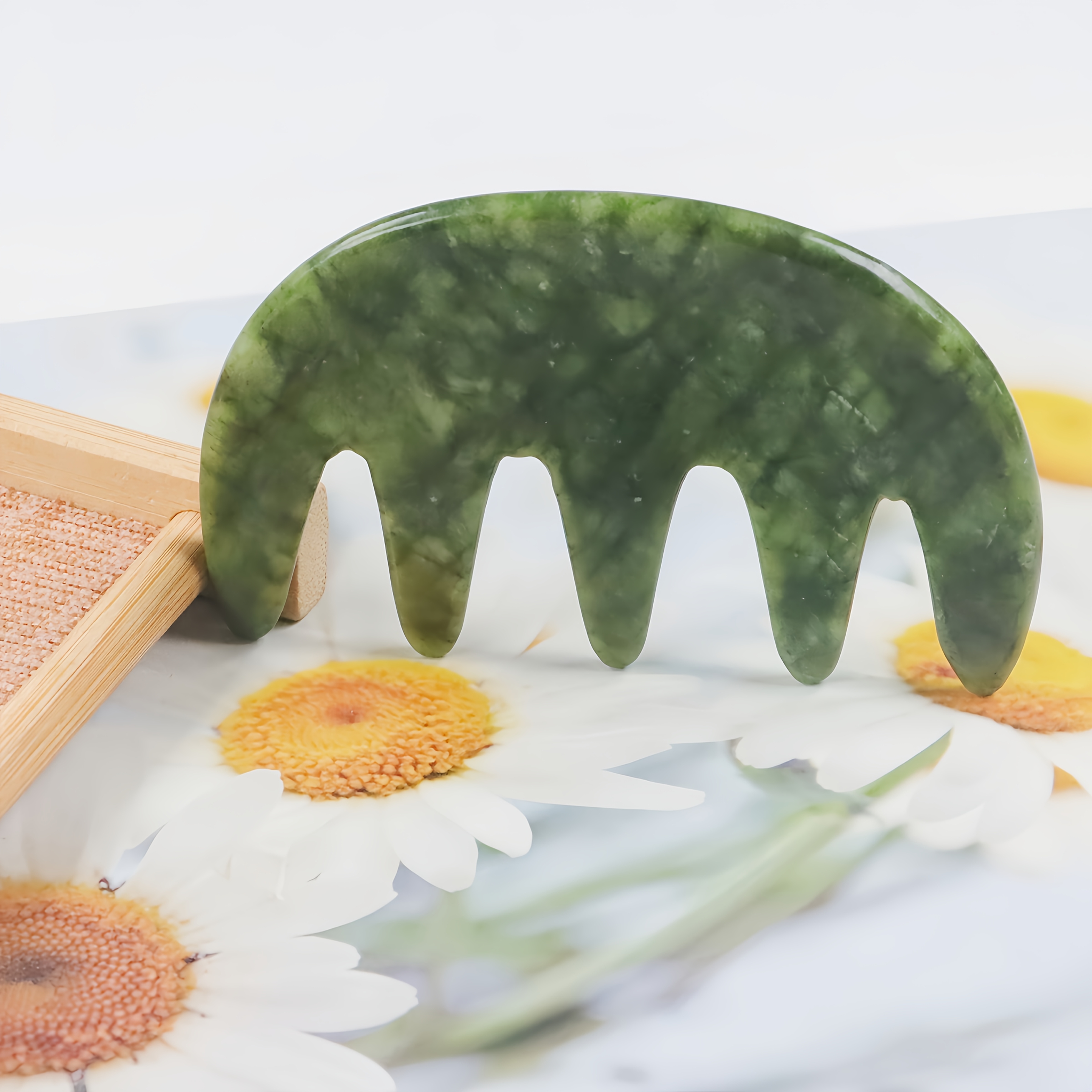 Peine de Masaje Guassa Tallado a Mano | Masajeador de Piel y Cabello Guassa y Herramienta de Afeitado Guassa | Masajeador de Cabeza Multifuncional Portátil para el Cuero Cabelludo