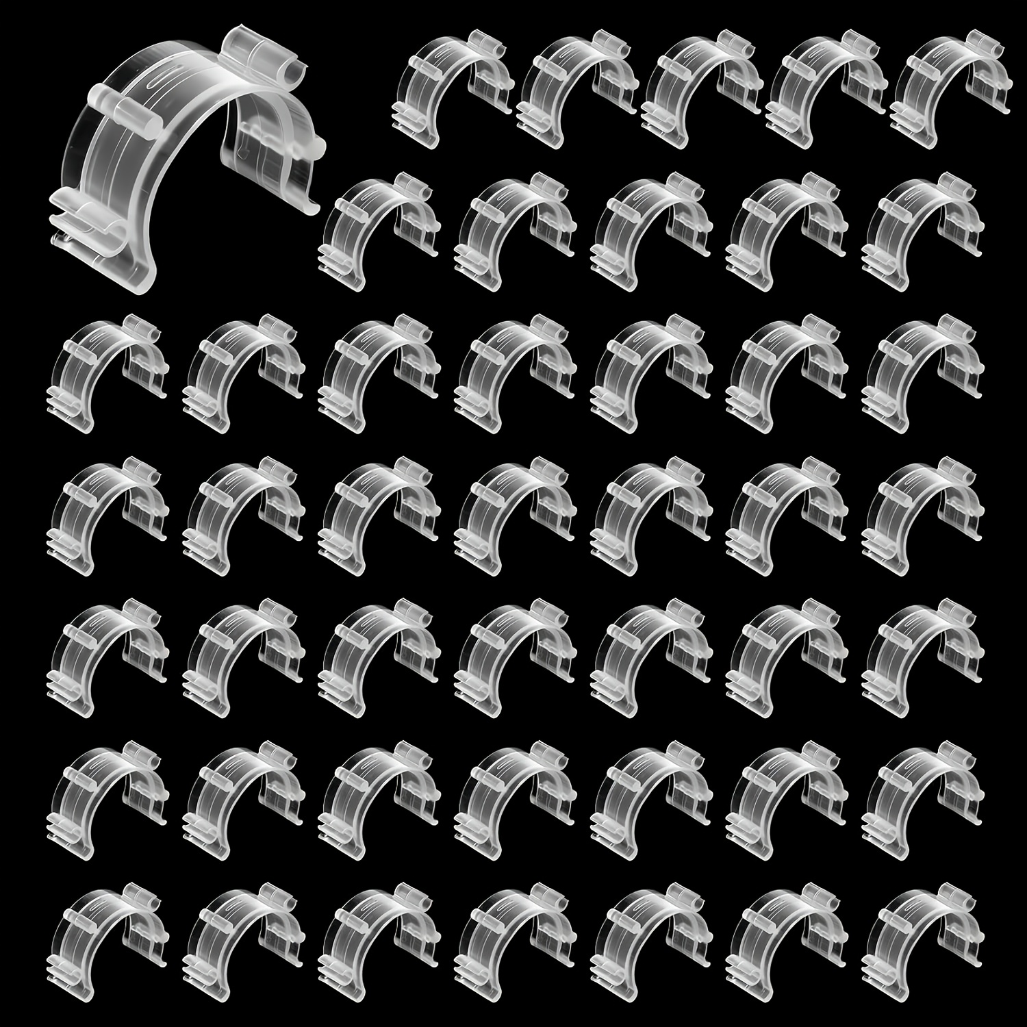 TEMU 50pcs Of Transparent Bobbin Clips For Sewing, A Plastic Tool For Holding Threads, Organizing Spools In Crafts And Embroidery, Sewing Storage