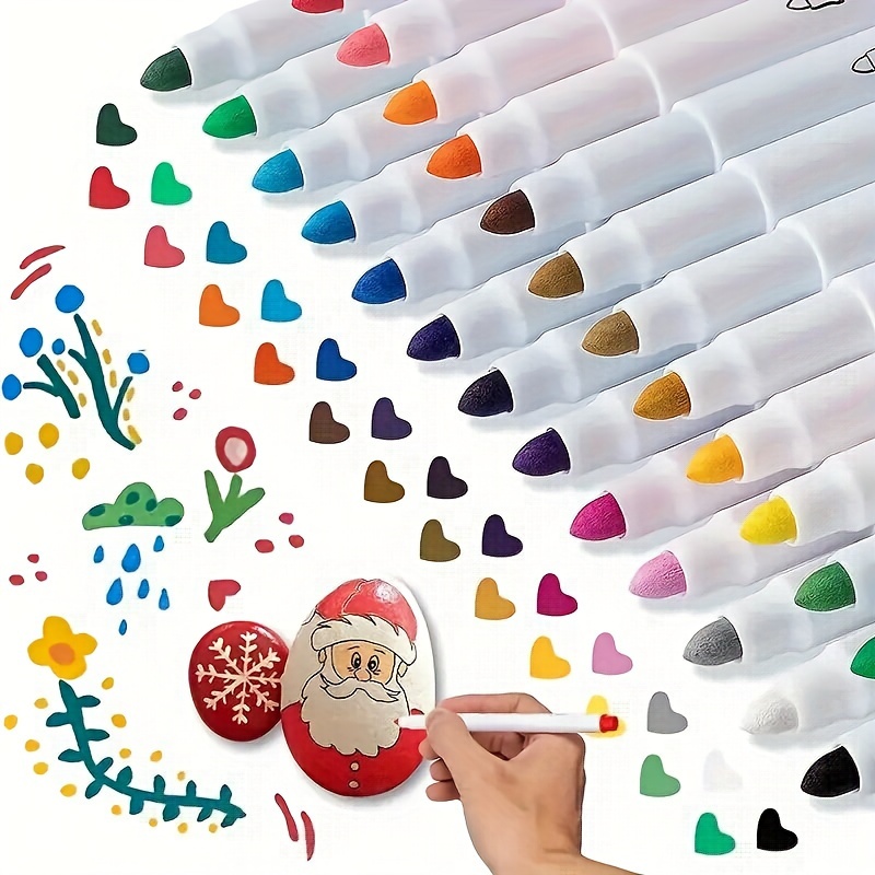 

12 Color Acrylic Marker Set - Perfect For School, Office, Or Home Decorating - Great Gift For Adults And Teens - Durable Plastic Material