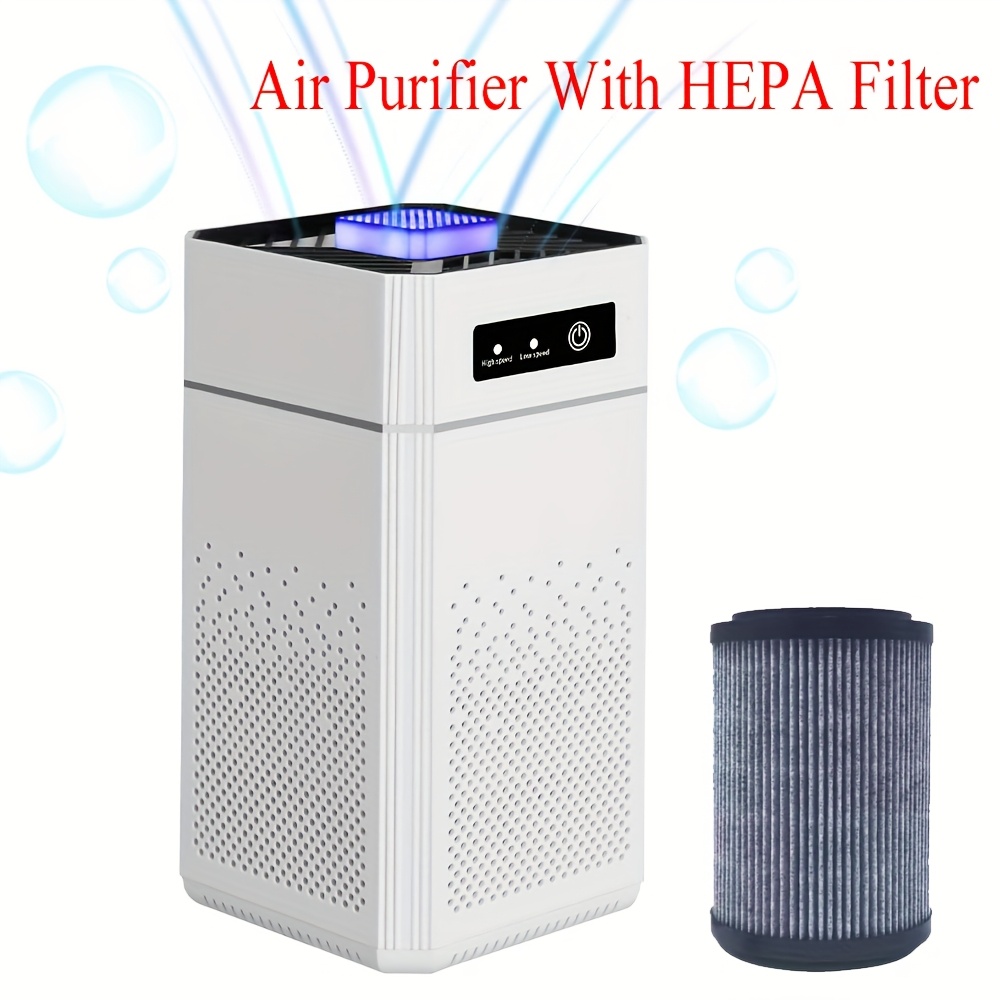 TEMU Portable Hepa With Negative Ion, Usb Cleaner For Bedroom, Office, Bathroom & Desktop, Reduce Dust, Smoke, Household Odors & Pet Hair, 34db ,