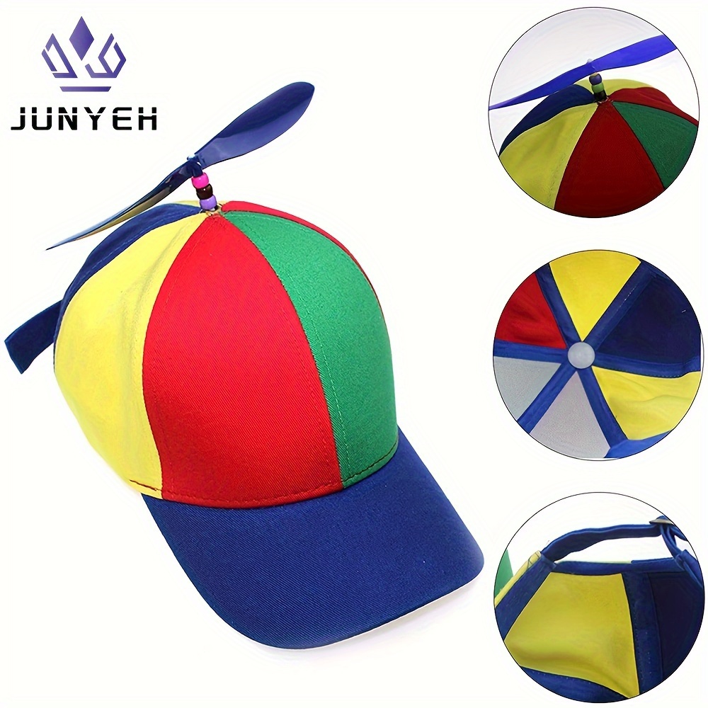 Kids Baseball Cap Multicolor Funny Party Favors Fashion Helicopter Caps  Propeller Ball Hat for Casual Camping Sports Children 