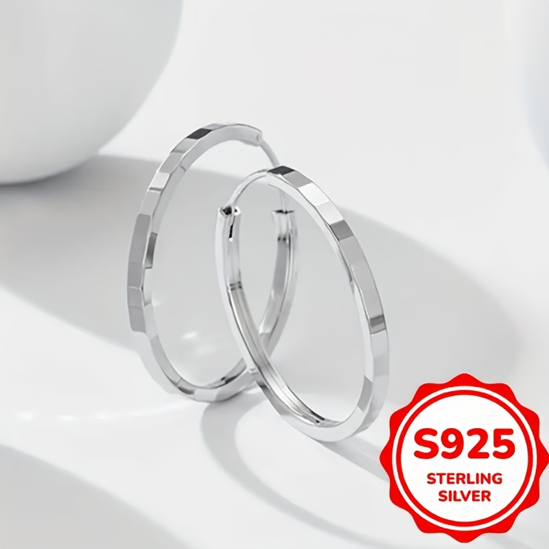 925 Silver Hoop Earrings for Women with Packaging - Perfect Gift