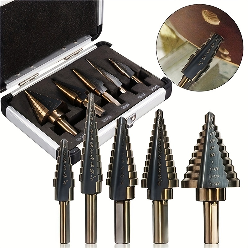 

3pcs Hss Cobalt Multiple Hole Step Bit Set Tools