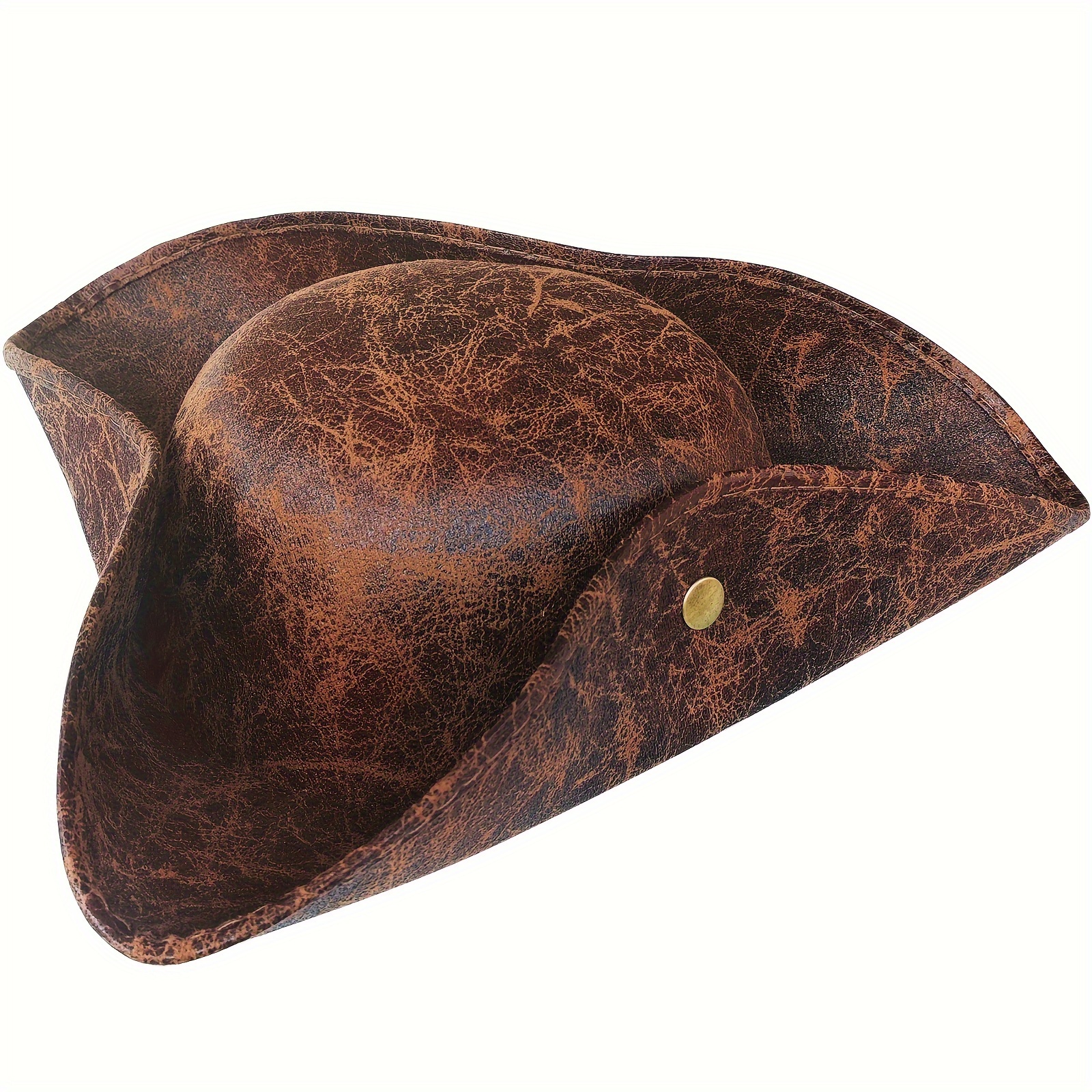 

Brown Faux Leather Pirate Hat - & Cosplay, No Batteries Required