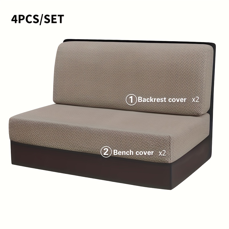 E-shop 4er-Set 160T Jacquard RV Bankkissen Set Stretch Sofa Kissenbezüge