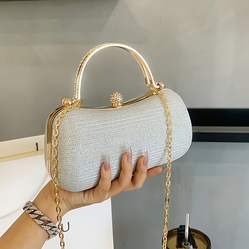 TEMU Nouveau Sac à Main Tendance pour Femme 2026, Sac à Main Texturé de Haute Qualité, Petit Sac Simple et Élégant avec Fermoir à Verrou, Sac