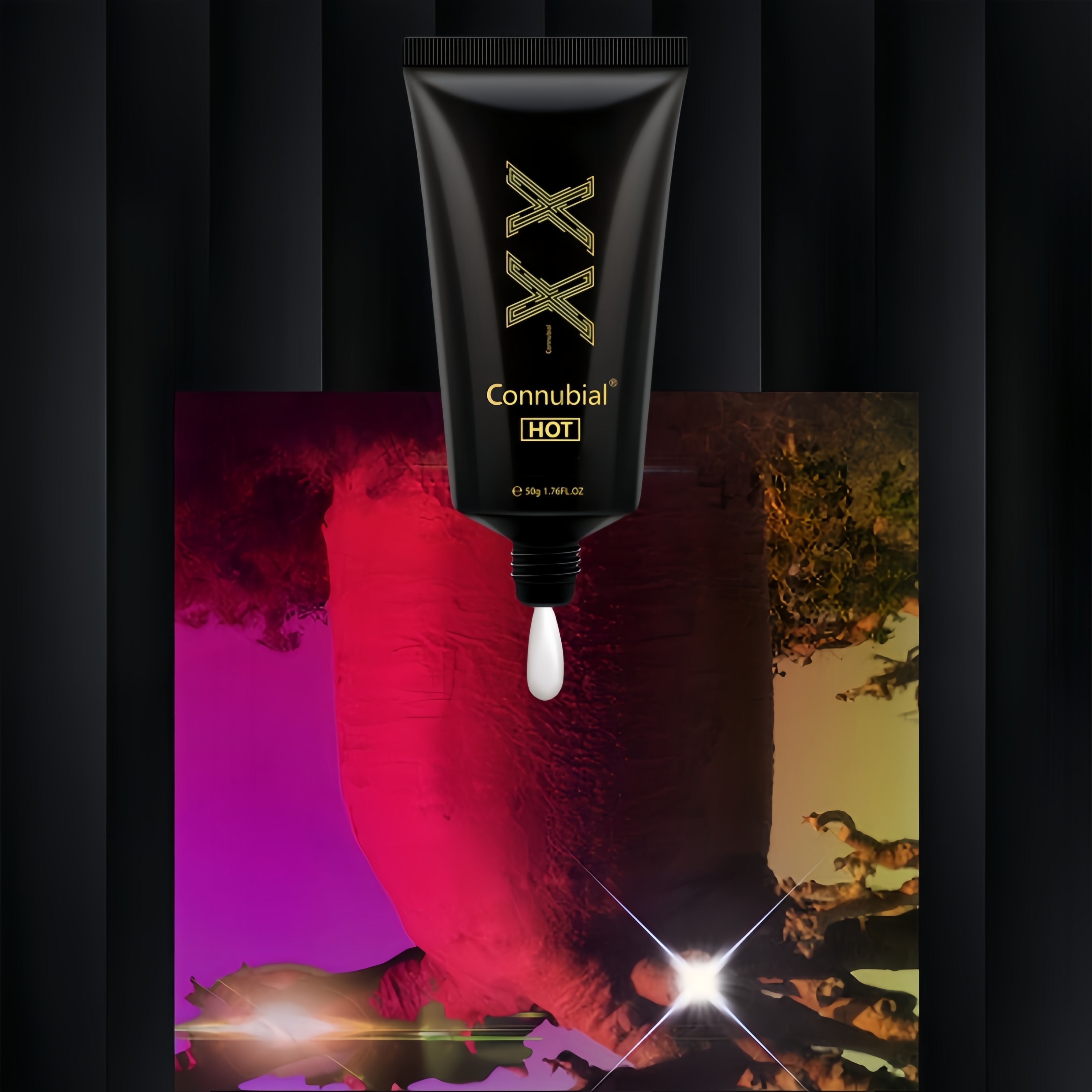 elegant black massage cream tube perfect for wedding bachelorette themed events christmas halloween new year valentines day and more no feathers no electricity required details 3