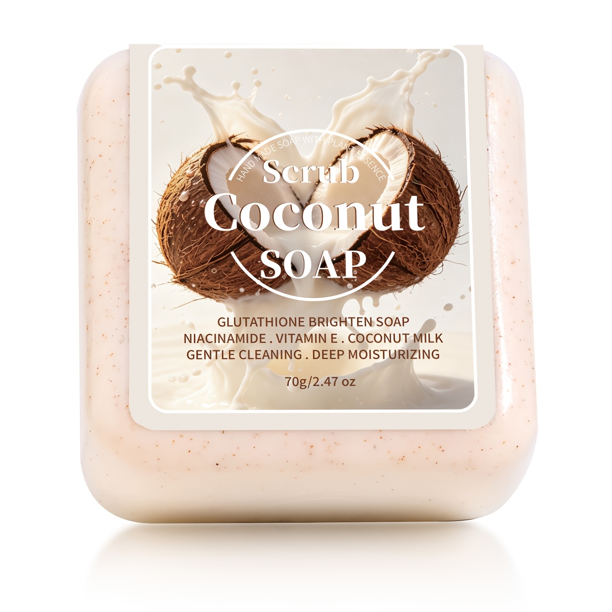 Glutathione Coconut Scrub , Deep Cleansing And Moisturizing Cleansing Bath Oil Soap, Portable Soap