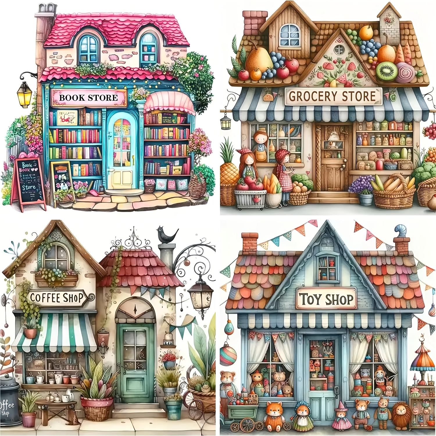 TEMU 44 Adult Diamond Painting Kits, Digital Kits, Diamond Painting Art Kits, Drill Kits For Adult Home Wall Decoration, Measuring 7.87x7.87 Inches