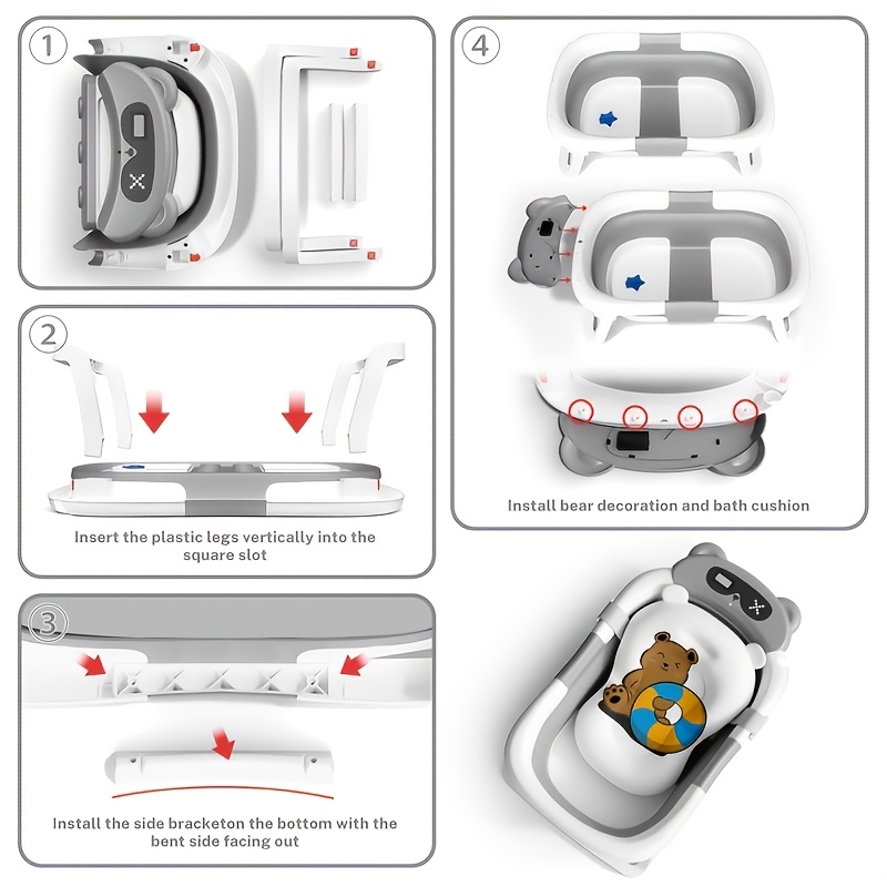 Foldable baby bathtub view