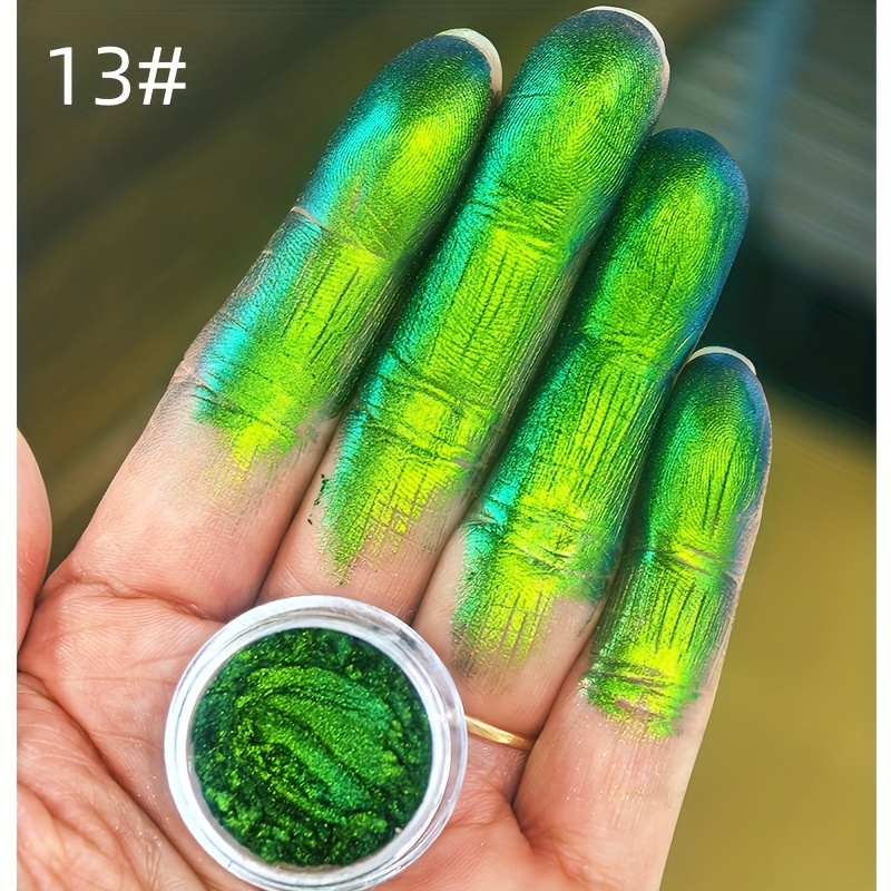 Holographic Chameleon Glitter Powder - A Aurora Candy That An Illusion Of Rainbow Hues. This Color-changing, Polarized Makeup Is Perfect For Eye Shadow, Nail Enhancement, And Face Paint Body Makeup