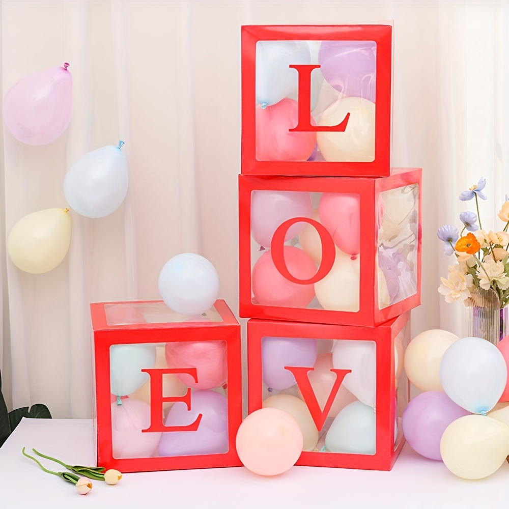 Rote Love-Ballons Mit Herz & Buchstaben – Für Hochzeit, Jahrestag & Partys