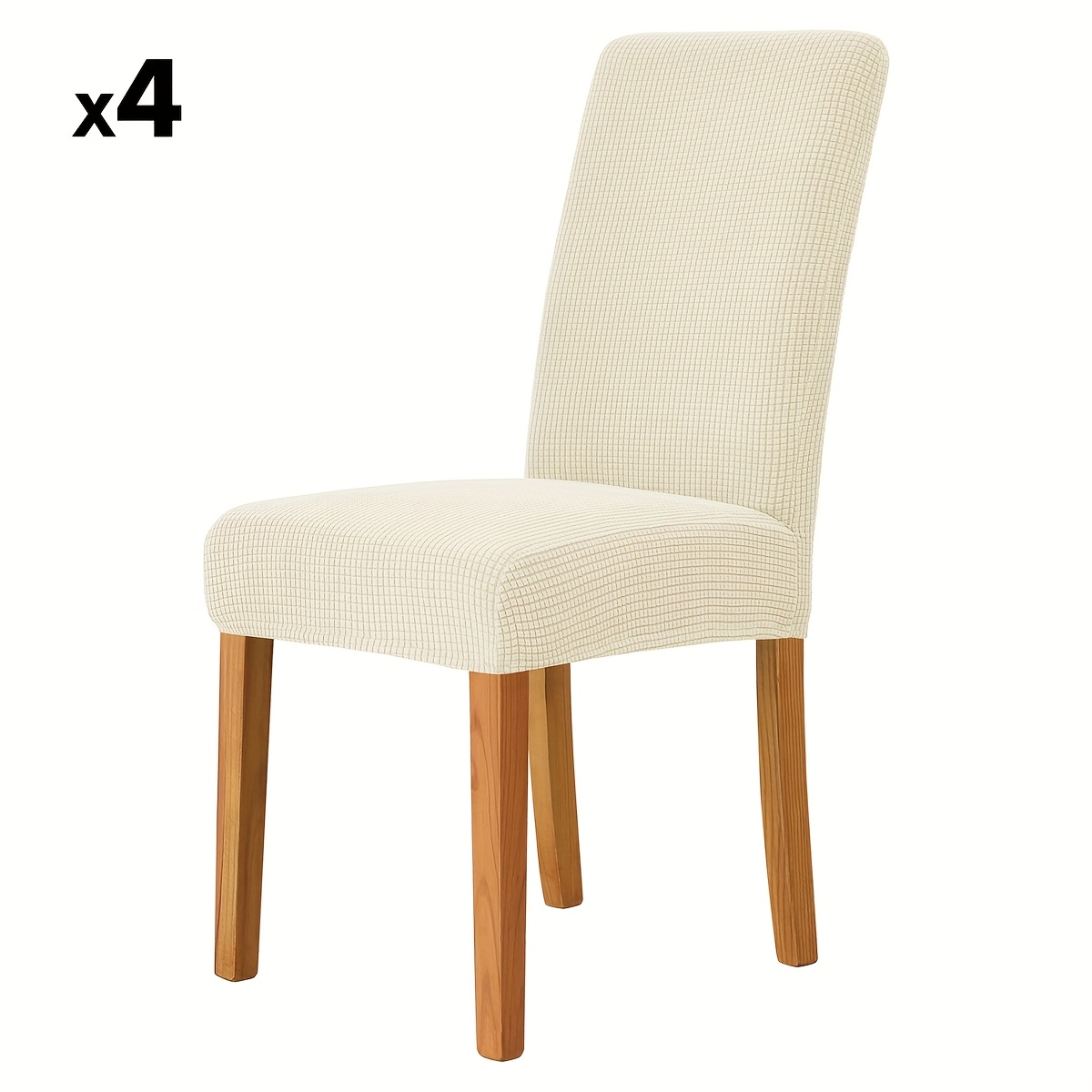 TEMU 4/6pcs Elastic Mid-back Chair Covers Hotel Home Dining Chair Covers