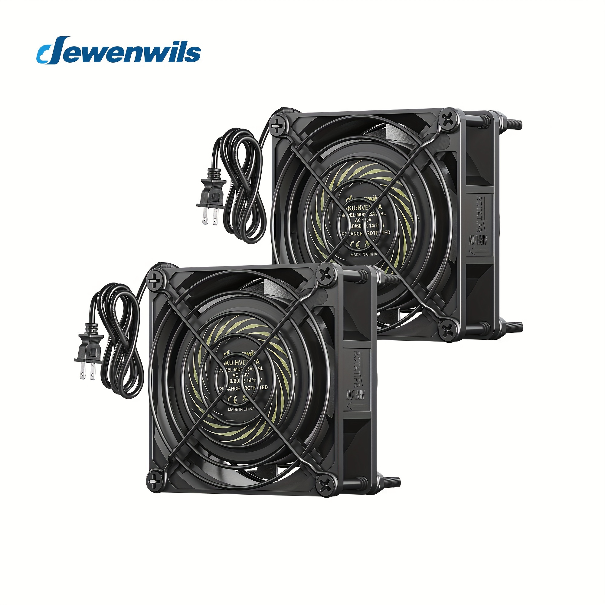 

Dewenwils 2 120v Ac Fan, Fan 80mm, 14w 2470rpm 21cfm, Diy Fan