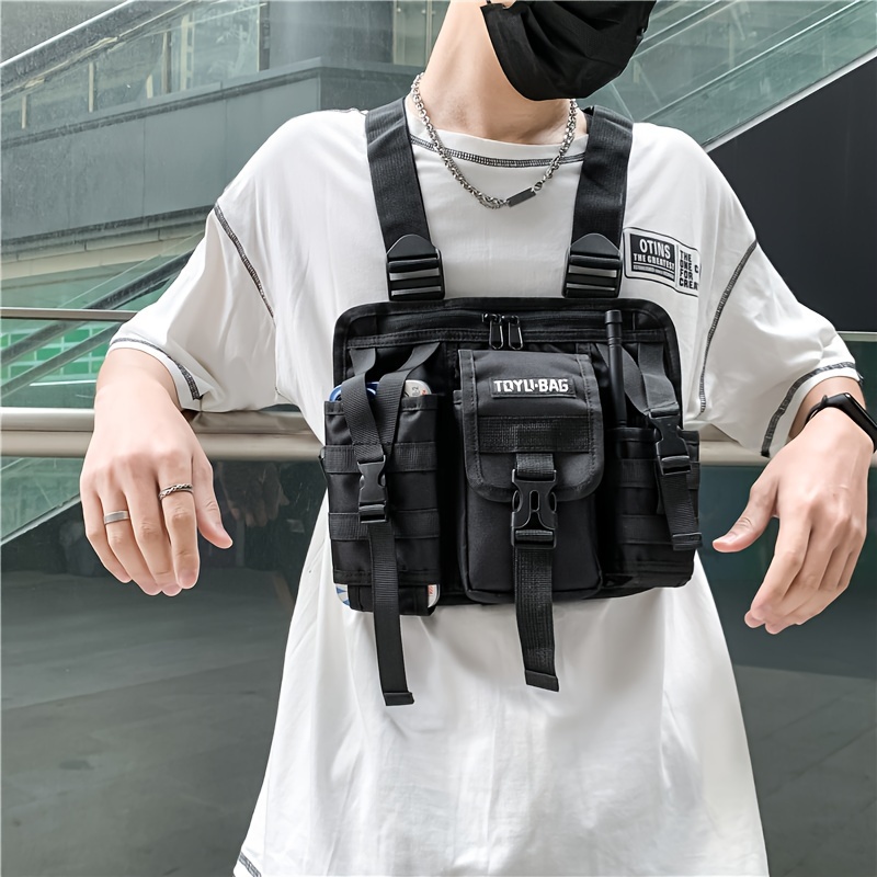 chaleco táctico hombre bolsa pecho oxford múltiples Temu