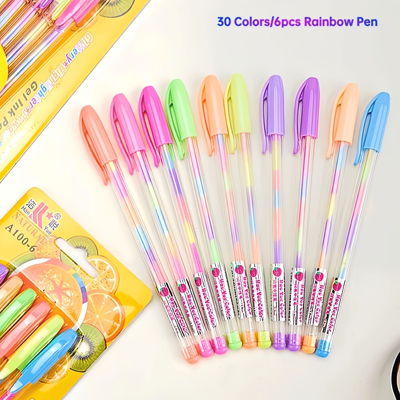 E-shop 30 Farben Neon-Gelstifte mit Glitzer-Tinte - 1,2 mm Spitze, 30 leuchtende Neon-Farben für flüssiges Schreiben - Gelstifte geeignet für