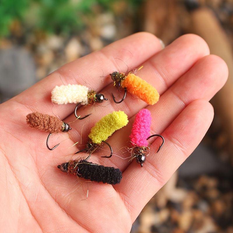 18pcs mixed color mop fly fishing lures saltwater carbon Temu