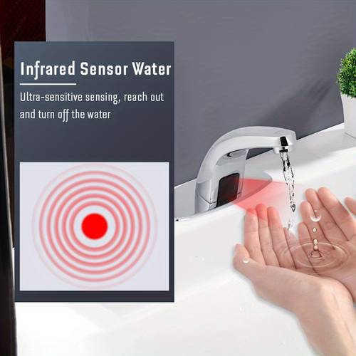 automatic infrared sensing faucet alloy smart touchless sink tap for kitchen and bathroom with control box
