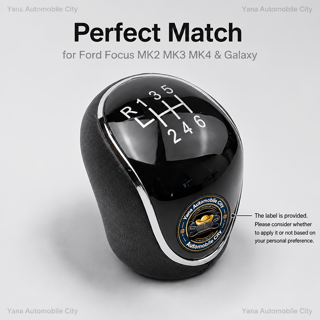 TEMU Pommeau de de vitesse compatible avec Ford Focus MK2/MK3/MK4 et for Galaxy - Remplacement direct pour transmission Focus MK2 MK3 MK4,