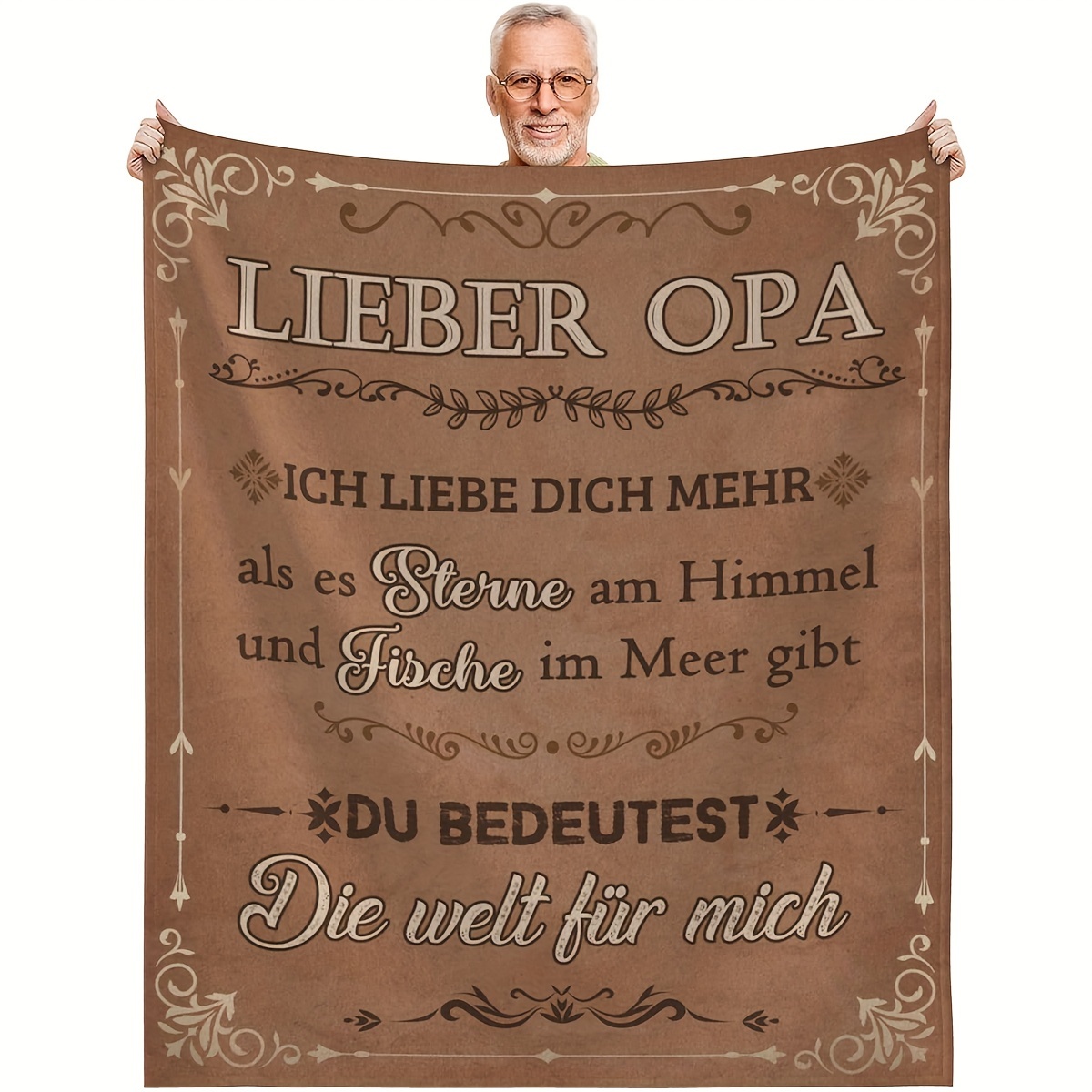 

1pc German Gifts For Grandpa Blanket Soft Flannel Sofa Blanket Holiday Gift Blanket Warm Cozy Nap Throw Blanket For Bed Sofa Home Decor