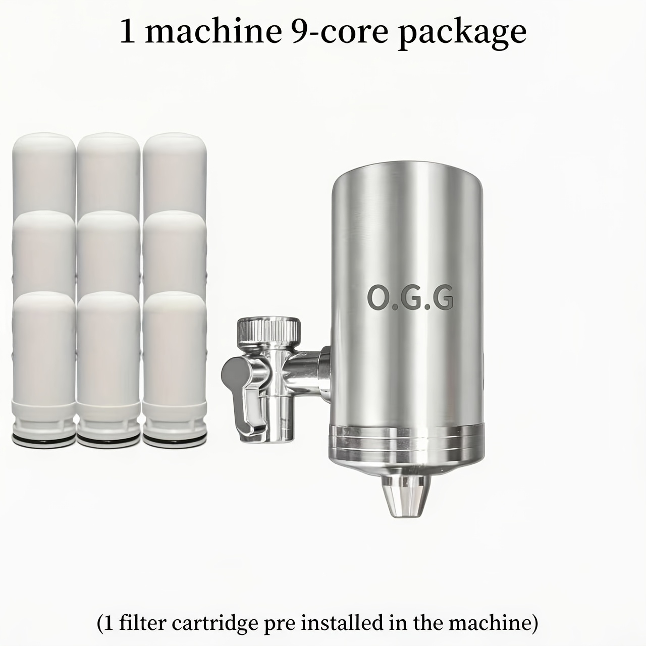 Image of Home Faucet Water Purifier With Ceramic Filter Cartridge, Filtration System, Includes 9 Replaceable Ceramic Filters For Long-lasting Tap Water Cleaning Noodpakket