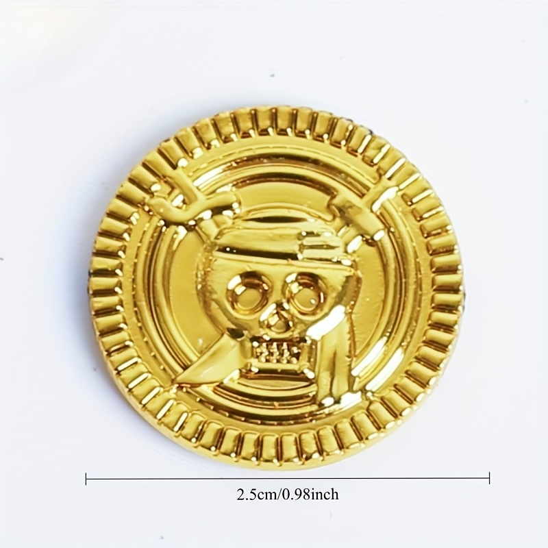 50 Monedas De Oro Pirata Para Niños – Dinero De Juguete Brillante, Regalo De Cumpleaños Para Juegos De Rol Y Decoración