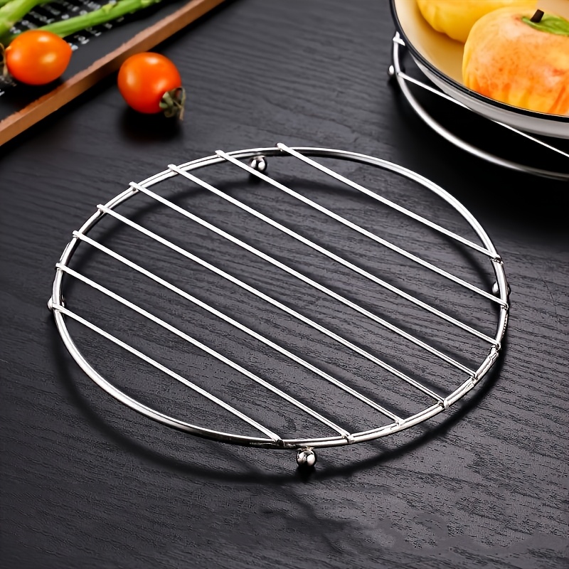 TEMU 3pcs Set, Multifunctional Drying Rack, Stainless Steel Pot Pad - Heat Resistant Multifunctional Cup Pad And Anti-ald Anti-slip Kitchen Table Pad