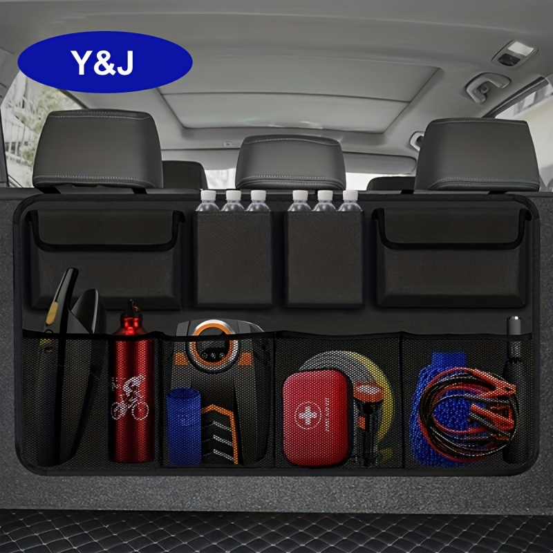 

1pc Cloth Car Organizer 8 Large Storage - Saving, Large , Rear Car Storage Box For Suvs And Trucks