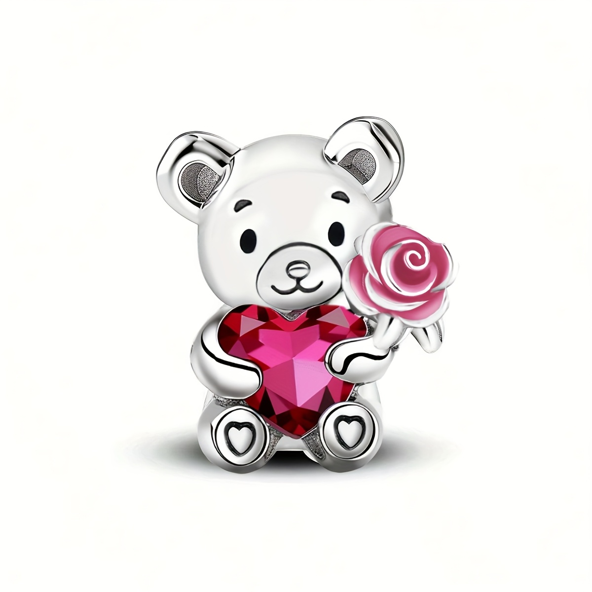 1pc 925 Silver Plated Love Charms Beads For Women Bracelet Bangle Additions Fine Ladies Jewelry Making