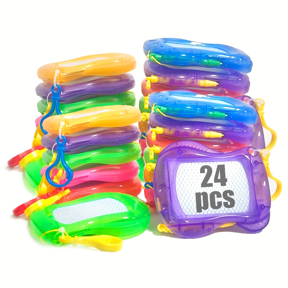 6/12/18st mini magnetiska ritbrädor för barn - bärbara raderbara doodle & skissblock med nyckelring, ryggsäcksclip och magnetiska klämmor - idealiska för pojkar & flickors födelsedagsfestfavoriter, festtillbehör|lekfull design|hållbart pp-material, magnetiska ritbrädor för barn | Spara Pengar På Temu | Temu