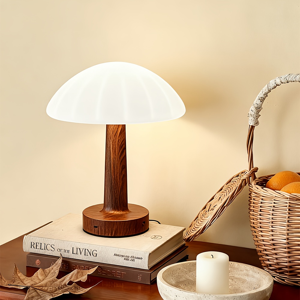 New Cream-Style Minimalist Wooden Ambient Table Lamp, Ideal for Bedroom, Study, Living Room, Tea Room Decoration