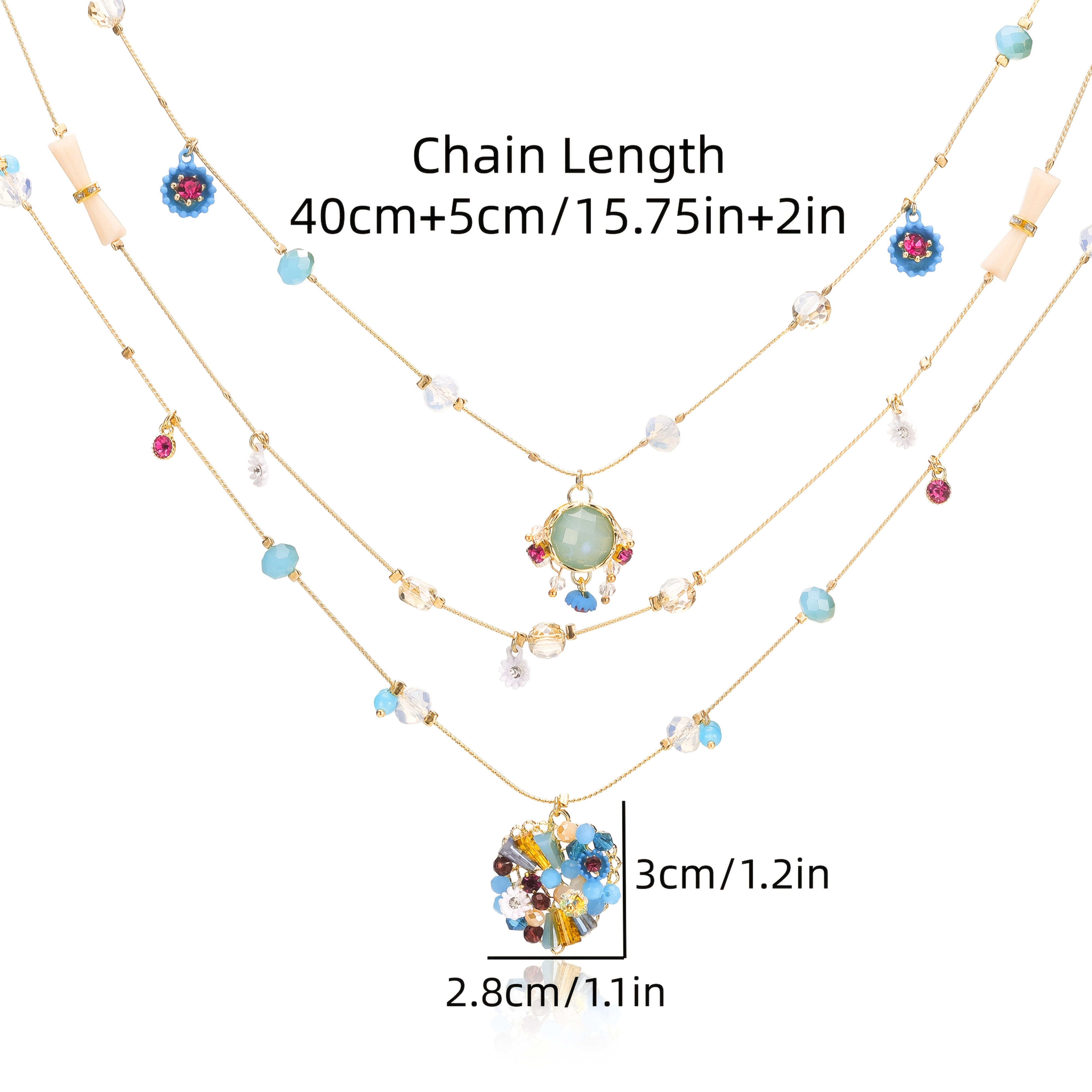 Image of 925 Silver Women's European And Blue Heart Pendant Necklace, Hypoallergenic, Trendy And Accessories, Birthday And Anniversary , With Exquisite Packaging Gift Box