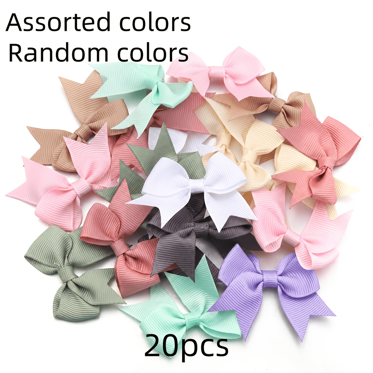 TEMU 20pcs/Paquete Cinta Acanalada Grosgrain de Pequeños Joyería Adiciones para el Cabello Base Decoración Colores Aleatorios para Decorar Cajas de
