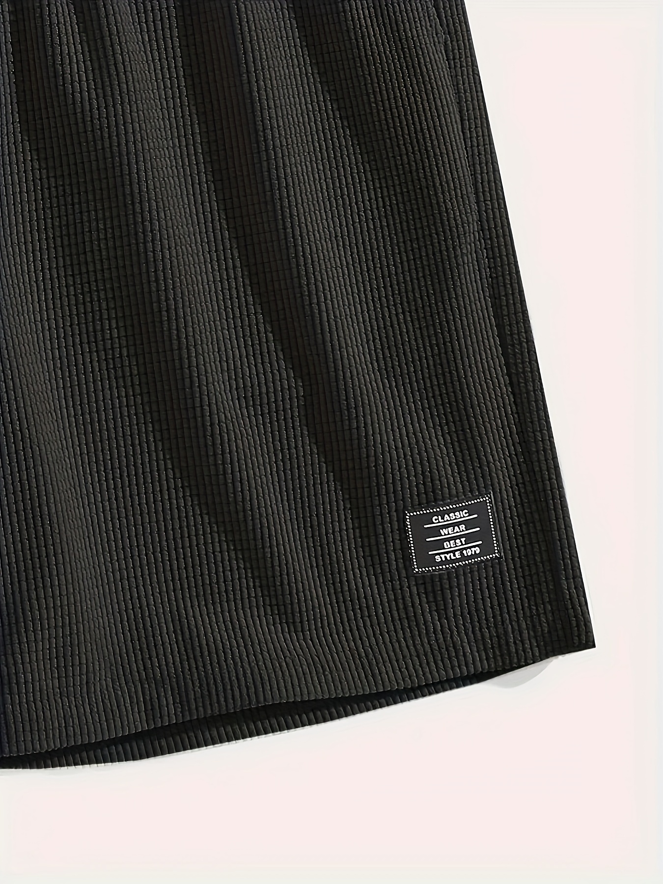 Men'S Casual Corduroy Shorts - Summer Beach Style, Light Brown, Drawstring Waist, Loose Fit, Lightweight & Breathable for Casual Attire, Beach Shorts