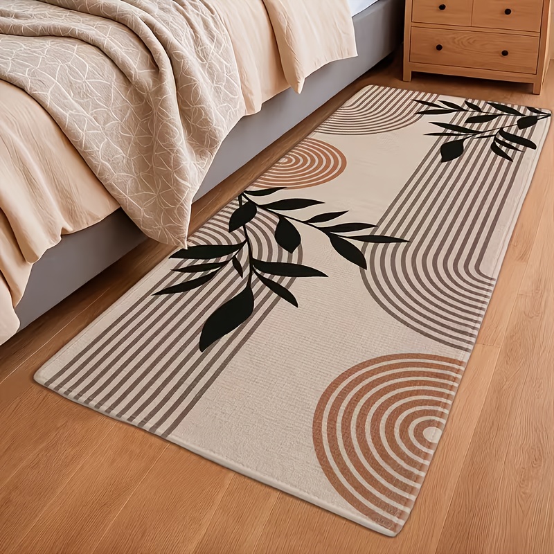 E-shop weicher Teppich, flauschiger karierter Läuferteppich, geeignet für Schlafzimmer, Wohnzimmer, Flur, Waschküche, Bettvorleger, Bodenmatte,