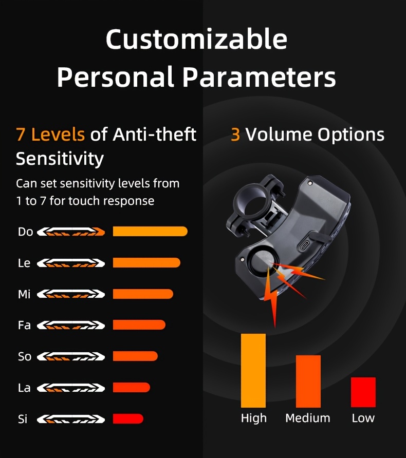 Vijf-in-één Intelligente Fiets Anti-diefstal Apparaat | Anti-diefstal Alarm (113dB), Stuur-/Rem Signaal, Zes Maanden Batterijduur, USB Opladen, Oplaadbare Lithium Batterij - Ultieme Rijveiligheids Garantie