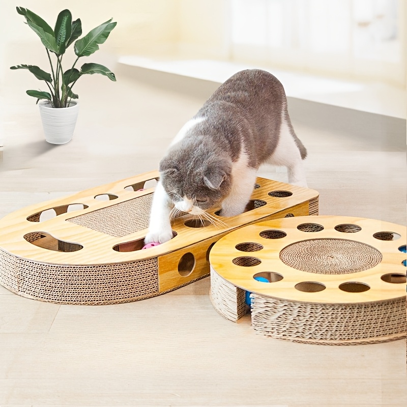 

Multi-level Cat Scratching Board , Large Rectangular Cardboard Cat Scratcher, Interactive Play Toy For Cats, Pet Claw Care