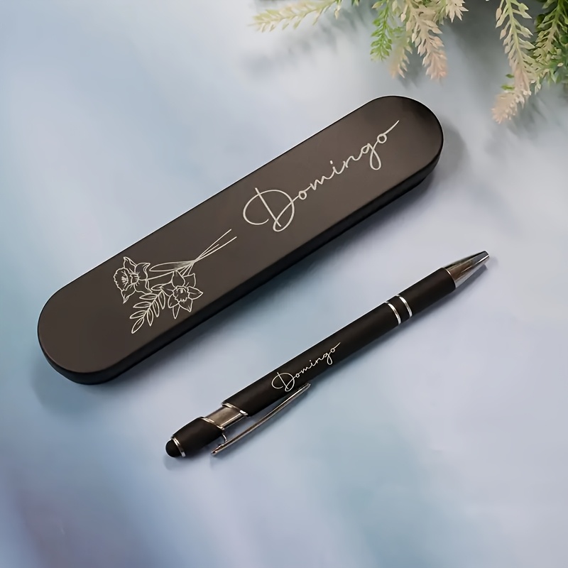 E-shop Personalisierte Lehrer-Stifte, individuelle Gelstifte, anpassbare Schreibstifte mit Text, Weihnachtsgeschenke, Schwarz, für Freunde, Paare,