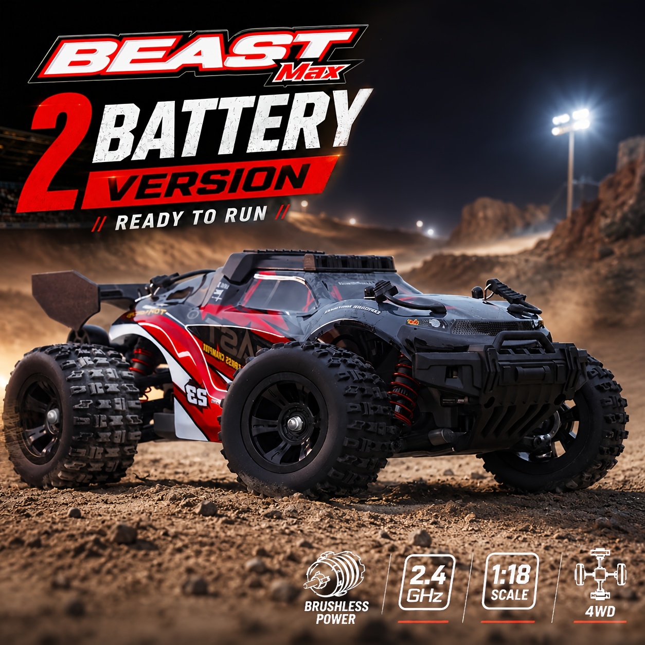 Image of Znlyrion 65km/h Remote -road Vehicle (not A Toy, For Professional Players/collectors /for Sports Competitions), 1/18 Scale Realistic Design, Red And Cool , Drive