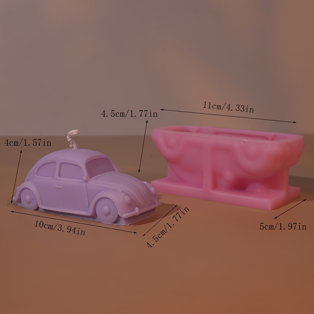 1-3pcs Multi-style Car Silicone Candle Molds Rose Pickup Truck Police Car Sports Car Shape Plaster Resin Epoxy Cement Making Tools Aromatherapy Gift Making Set Home Decoration Party Holiday Gifts