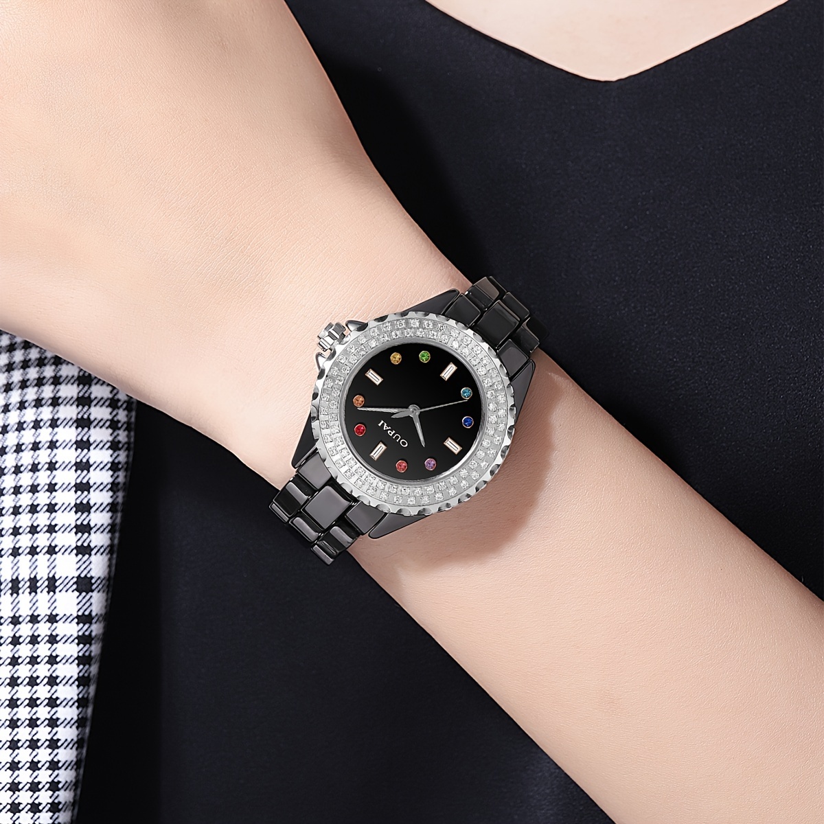 Elegant Women\'s Black Quartz Watch OLEVS Watches for Women Luxury Casual Dress Analog Quartz  main image 2