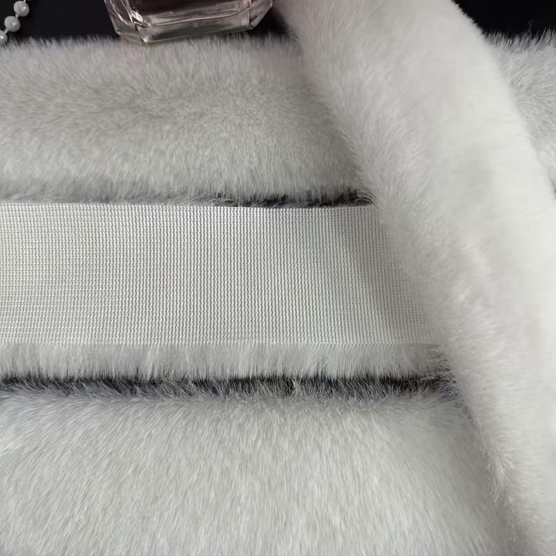 TEMU 2pcs Of 3-meter-long And 5--wide Christmas Tree Skirt Imitation Rabbit Fur Strips, White Rabbit Fur Fringe Strips For Christmas Decoration,
