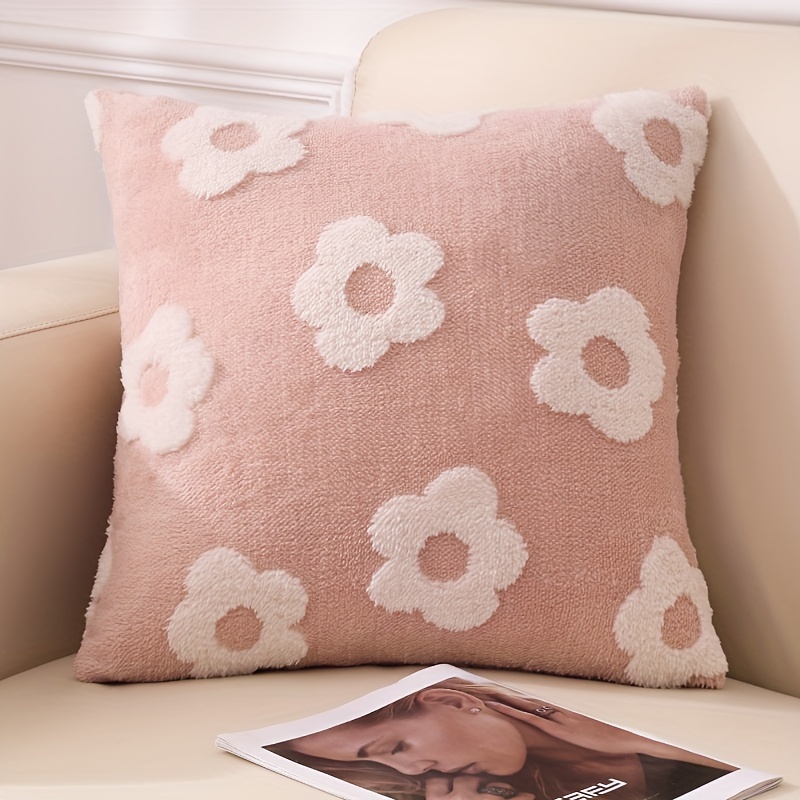 Image of 1pc Rustic Floral Pillowcase - Zipper Closure Machine-washable Decorative Cushion Cover For Bedroom, Living Room, Wedding & Party Decor, Options, Home Accent, Preppy Room Decor