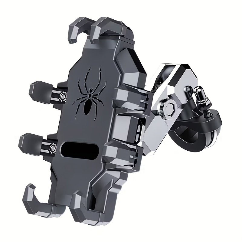 TEMU Support Téléphone Moto et Vélo, Conçu pour les Smartphones de 11.43Cm à 17.78Cm, avec Système d'Amortissement des Vibrations, Batterie