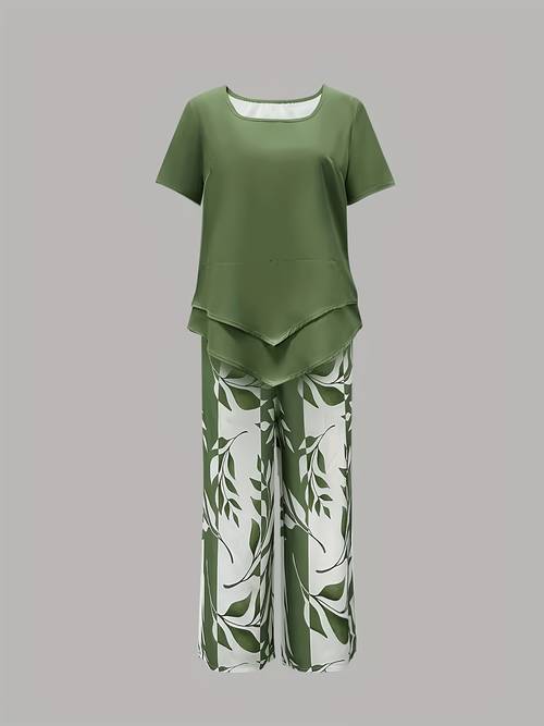 elegantes stilvolles 2-teiliges strickjacken- hosen-set für damen