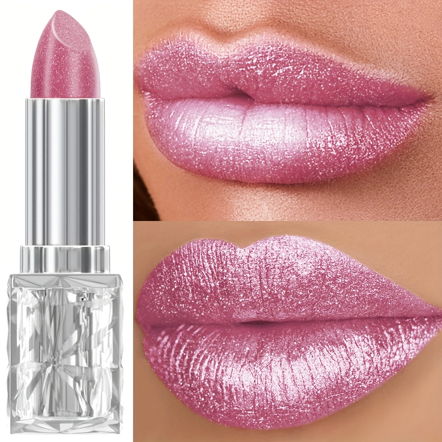 Image of Lipstick 24 Hours Long Lasting, , Lipstick For Women, Pearlescent, Sparkle, Spring And Summer Elegant , Lipstick Waterproof Long, , Portable Travel Makeup