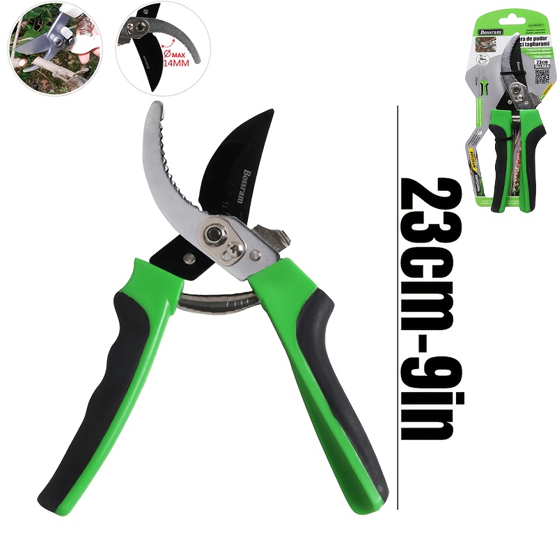 Image of 23cm (9in) Garden Pruning Shears, Gardening Labor- Pruning Shears, Fruit Tree Branch Pruning Tools, Household Flower Thick Branch Pruning Pliers, Non-slip Handle Garden Shears