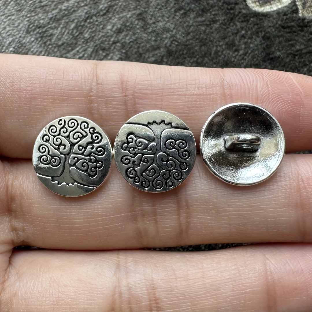 Image of 20pcs/30pcs Clothing Accessories Buttons British Buttons Tree Of Vintage Round Coat 14mm/0.55in