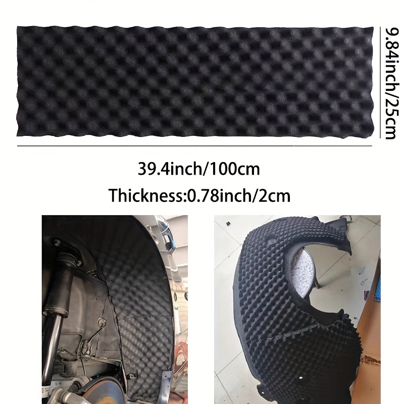 E-shop 1 Rolle Selbstklebende Auto Schallschutz und Wärmeisolierung Rolle, Schwarzes Schaumstoffgummi Material, für Motorhaube und Innenraum