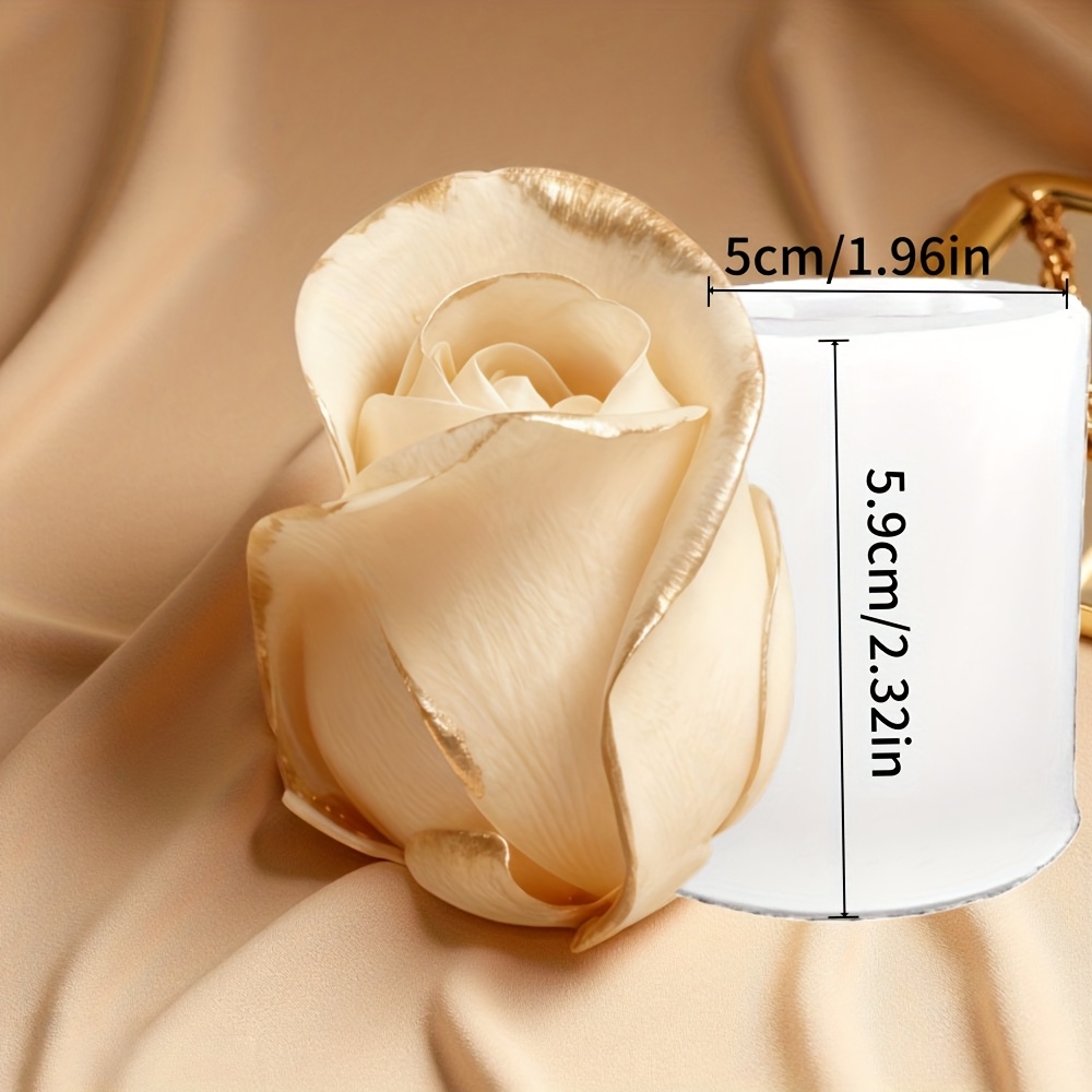 TEMU A Candle Mold Featuring A Realistic 5-petal In Silicone, With Layered Petals And Accents At . This Reusable Diy Mold Is Suitable For Making
